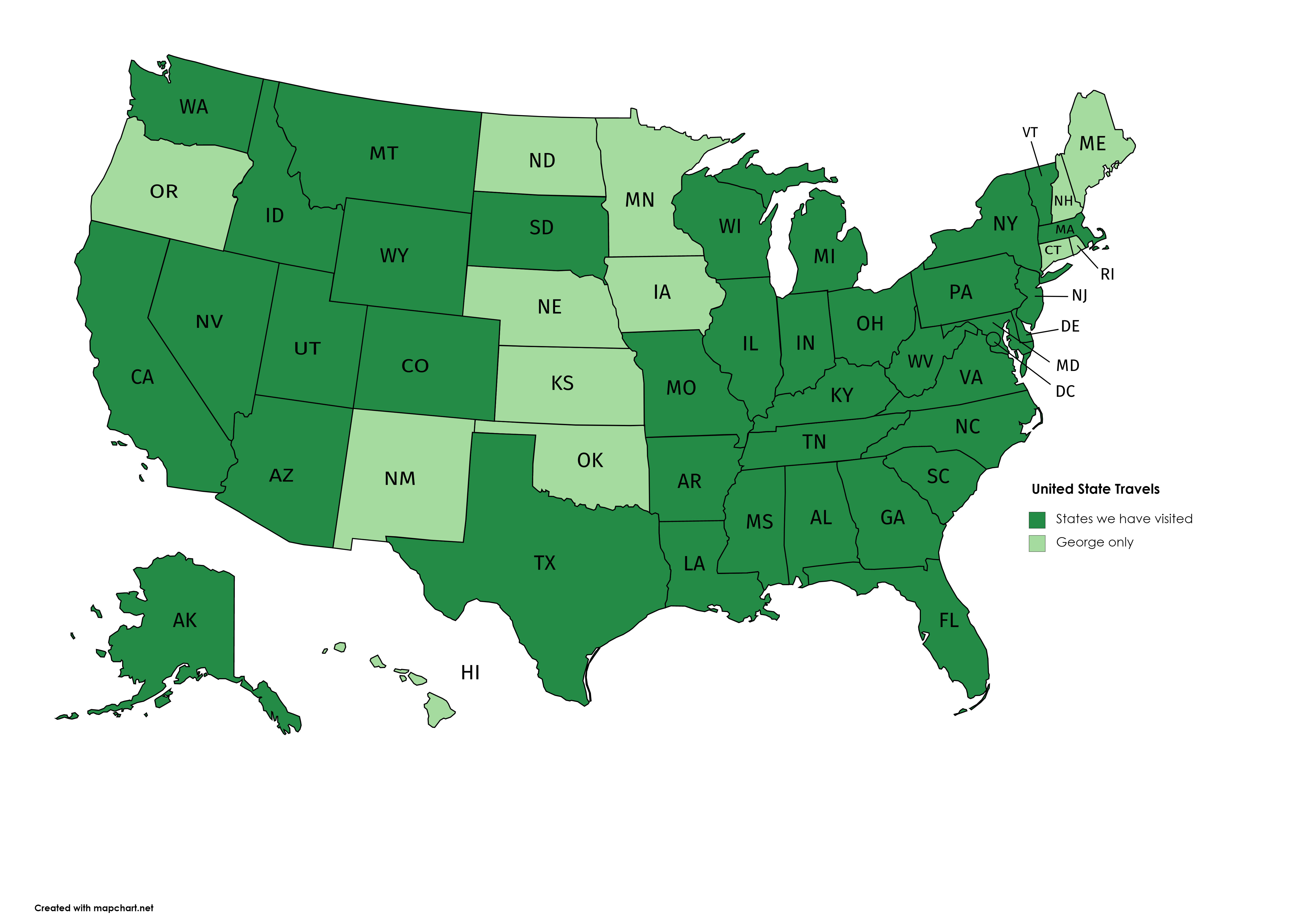 Our World Travels in the United States of America
